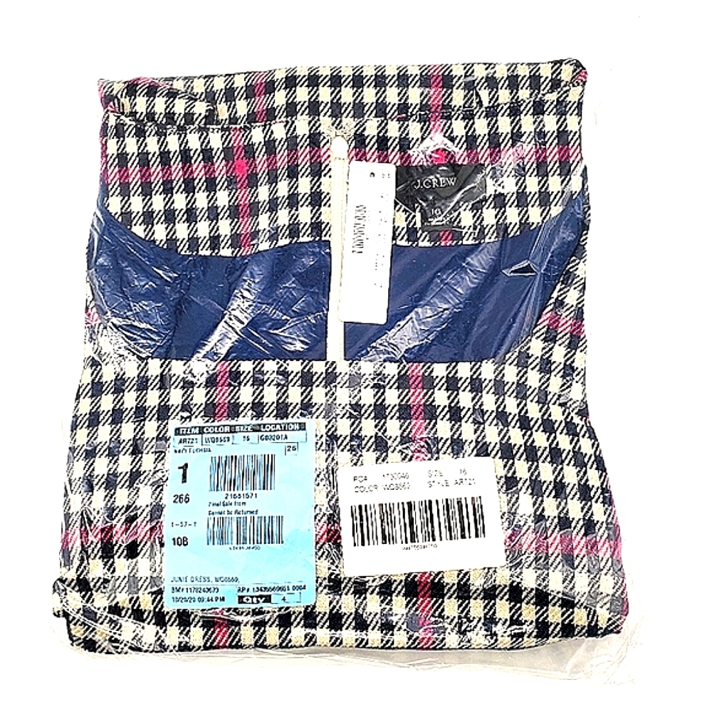 J.Crew Scoopneck Flare Dress - Herringbone  Twill - Picture 6 of 8